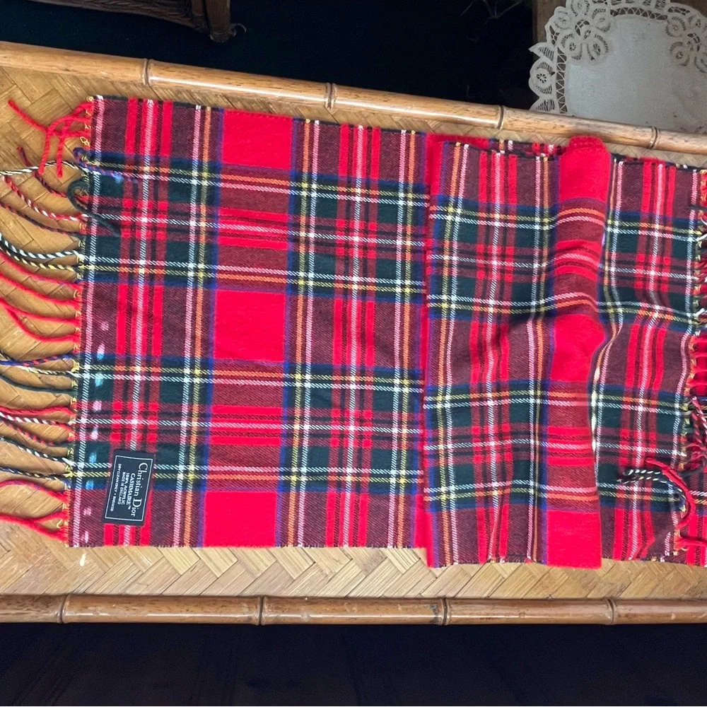 Vintage Christian Dior Cashmaire scarf Monsieur line excellent condition